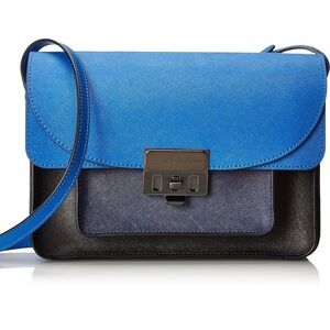 Marc Jacobs Lip Lock Messenger Bag (two toned blue)